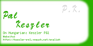 pal keszler business card