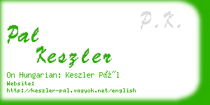 pal keszler business card